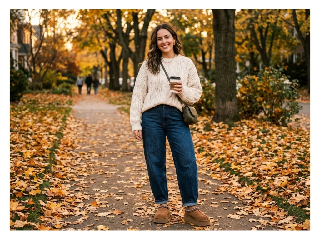 Barrel Jeans and an Oversized Knit Sweater